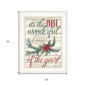 The Most Wonderful Time 1 White Framed Print Wall Art