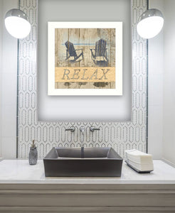 RELAX 1 White Framed Print Wall Art - Buy JJ's Stuff