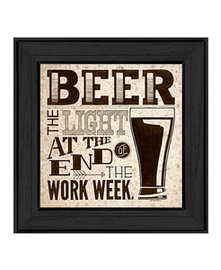 Beer at the End of the Work Week Black Framed Print Wall Art - Buy JJ's Stuff