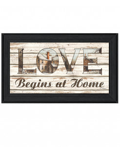 Love Begins At Home 2 Black Framed Print Wall Art - Buy JJ's Stuff