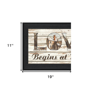 Love Begins At Home 2 Black Framed Print Wall Art - Buy JJ's Stuff