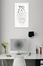 Eye Chart I 2 White Framed Print Wall Art - Buy JJ's Stuff