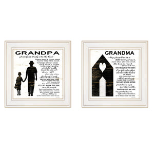 Set Of Two My Grandparents Are The Best 2 White Framed Print Wall Art