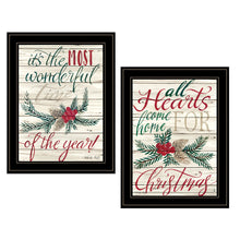 Set Of Two All Hearts Come Home For Christmas 2 Black Framed Print Wall Art - Buy JJ's Stuff