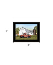 Red Milk Truck on the Farm Black Framed Print Wall Art - Buy JJ's Stuff