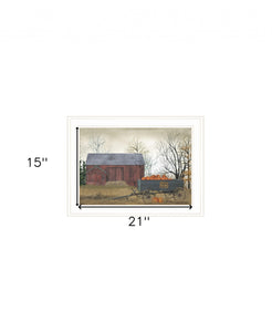 Pumpkin Wagon 2 White Framed Print Wall Art - Buy JJ's Stuff