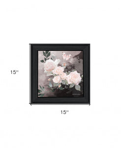 Pink Roses and Butterfly Black Framed Print Wall Art - Buy JJ's Stuff