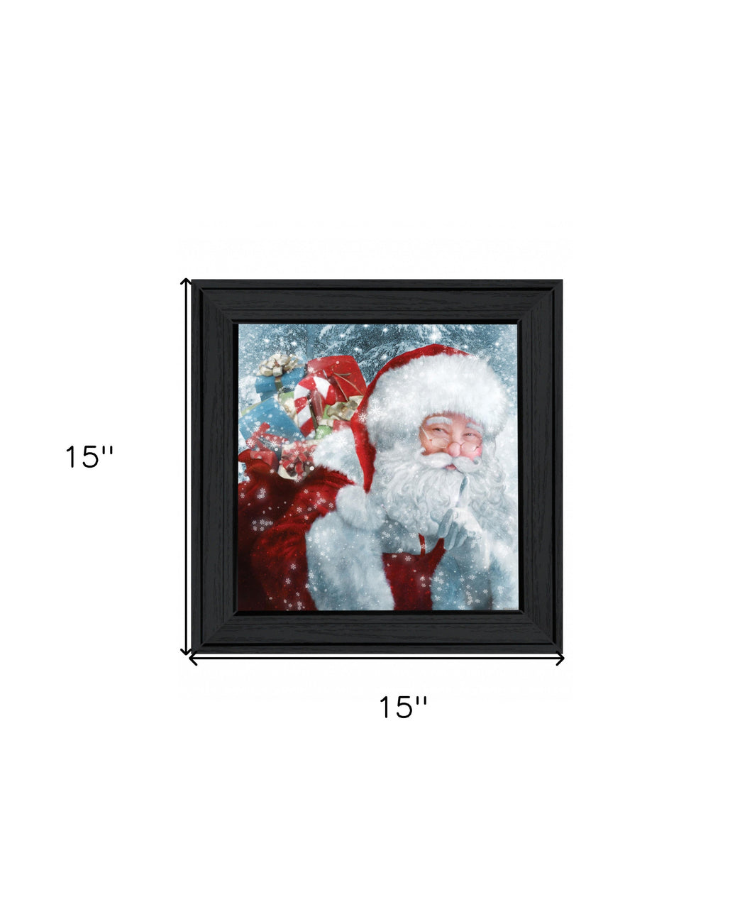 Santas Presents 3 Black Framed Print Wall Art - Buy JJ's Stuff