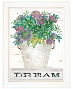 Dream Succulents 2 White Framed Print Wall Art - Buy JJ's Stuff
