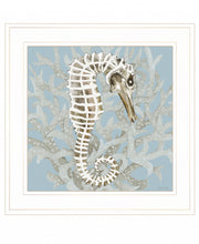 Coral Seahorse I 2 White Framed Print Wall Art - Buy JJ's Stuff