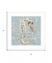 Coral Seahorse I 2 White Framed Print Wall Art - Buy JJ's Stuff