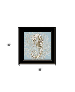 Coral Seahorse II 3 Black Framed Print Wall Art - Buy JJ's Stuff