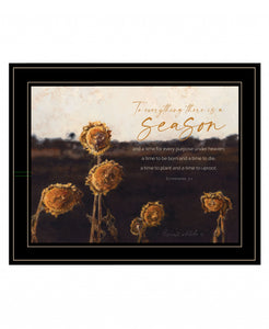 Sunflower Season 2 Black Framed Print Wall Art