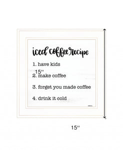 Iced Coffee Recipe 2 White Framed Print Wall Art - Buy JJ's Stuff