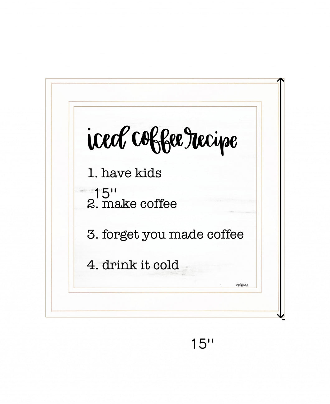 Iced Coffee Recipe 2 White Framed Print Wall Art - Buy JJ's Stuff