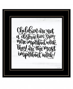 The Most Important Work 4 Black Framed Print Wall Art