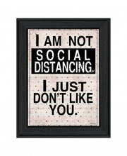 Social Distancing 1 Black Framed Print Wall Art