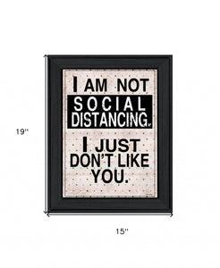 Social Distancing 1 Black Framed Print Wall Art