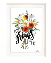 Love Grows Here 3 White Framed Print Wall Art - Buy JJ's Stuff