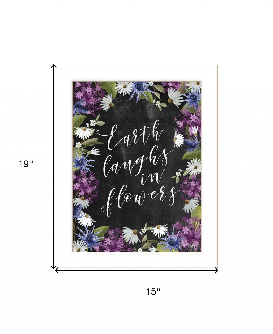 Earth Laughs In Flowers 3 White Framed Print Wall Art - Buy JJ's Stuff