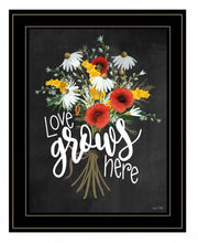 Love Grows Here 7 Black Framed Print Wall Art - Buy JJ's Stuff