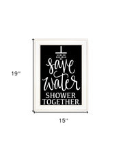 Shower Together 1 White Framed Print Wall Art