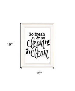 So Clean Clean 1 White Framed Print Wall Art