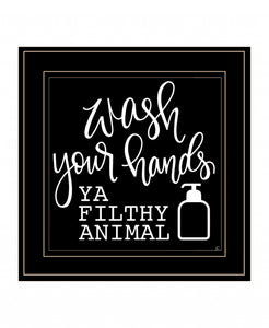 Wash Your Hands 2 Black Framed Print Wall Art