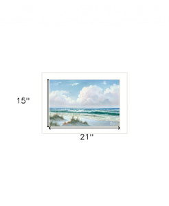 Beach 6 White Framed Print Wall Art - Buy JJ's Stuff
