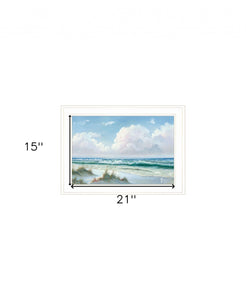 Beach 7 White Framed Print Wall Art - Buy JJ's Stuff