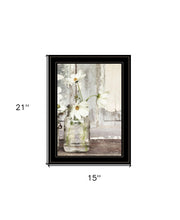 White Blossoms 2 Black Framed Print Wall Art