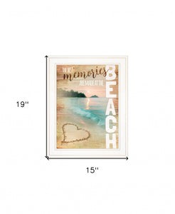 Beach Memories 1 White Framed Print Wall Art - Buy JJ's Stuff