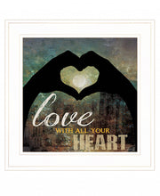 Love With All Your Heart 3 White Framed Print Wall Art - Buy JJ's Stuff