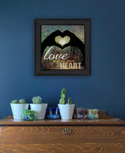 Love With All Your Heart 4 Black Framed Print Wall Art - Buy JJ's Stuff