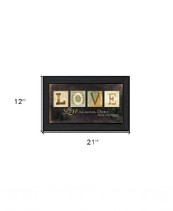 Love One Another 2 Black Framed Print Wall Art - Buy JJ's Stuff