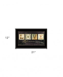 Love One Another 3 Black Framed Print Wall Art - Buy JJ's Stuff