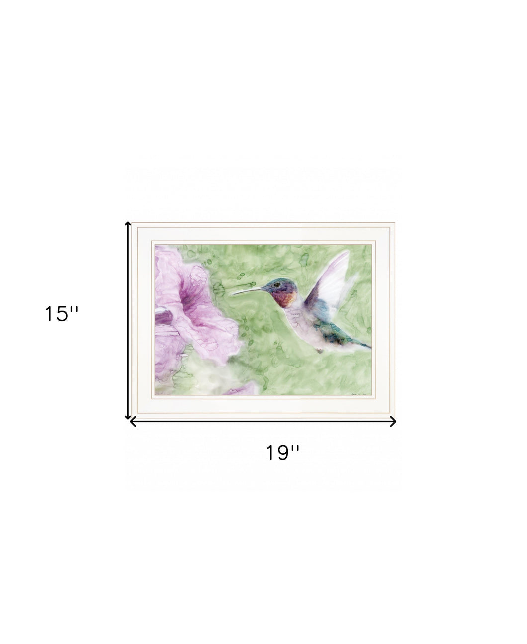 Humming Bird 2 White Framed Print Wall Art - Buy JJ's Stuff