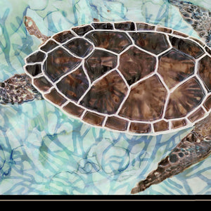 Sea Turtle in Sea Grass Black Framed Print Wall Art - Buy JJ's Stuff