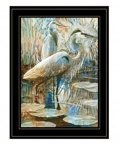 Marsh Herons I 2 Black Framed Print Wall Art - Buy JJ's Stuff