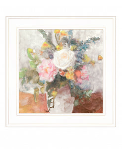 Table Bouquet 2 [2] White Framed Print Wall Art
