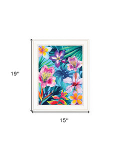 Tropical Flowers 2 White Framed Print Wall Art