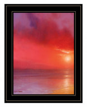 Sunset In Red 3 Black Framed Print Wall Art