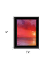 Sunset In Red 3 Black Framed Print Wall Art