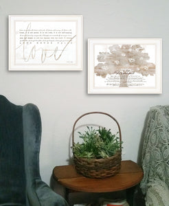 Set Of Two Love In The Moment White Framed Print Wall Art