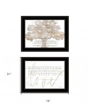 Set Of Two Love Or In The Moment 1 Black Framed Print Wall Art