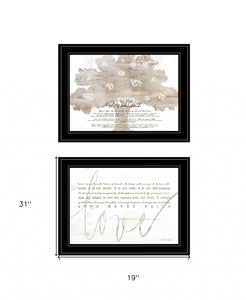 Set Of Two Love Or In The Moment 1 Black Framed Print Wall Art