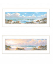 Set Of Two The Seascape 2 White Framed Print Wall Art