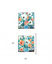 Set Of Two Fancy Floral 1 White Framed Print Wall Art - Buy JJ's Stuff
