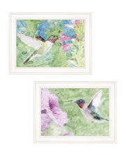 Set Of Two Humming Bird 1 And 2 White Framed Print Wall Art - Buy JJ's Stuff