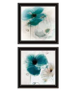 Set Of Two Poppy 1 Black Framed Print Wall Art
